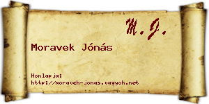 Moravek Jónás névjegykártya